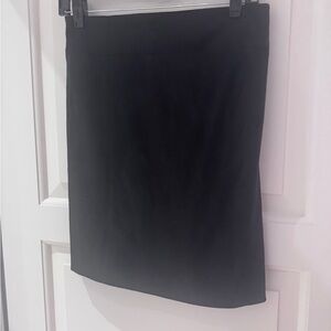 J. McLaughlin Black Asymmetrical Mini Pencil Skirt